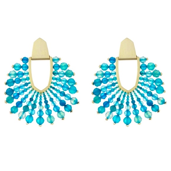 🌺🎉HP🎉🌺 NWT Kendra Scott Diane Beaded Gemstone Statement Earrings - Picture 13 of 16